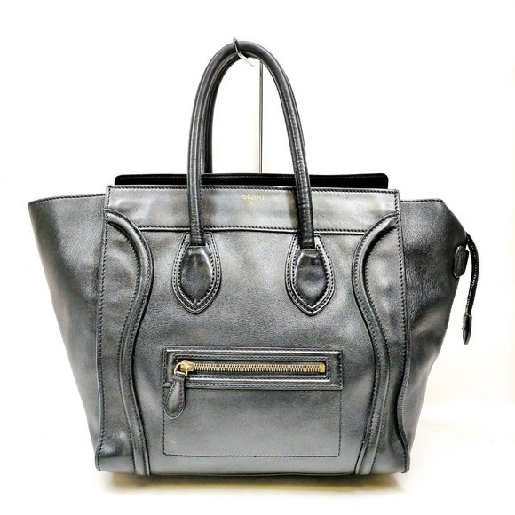 Celine Handbags - Celine Mini Luggage tote in Black Calfskin leather